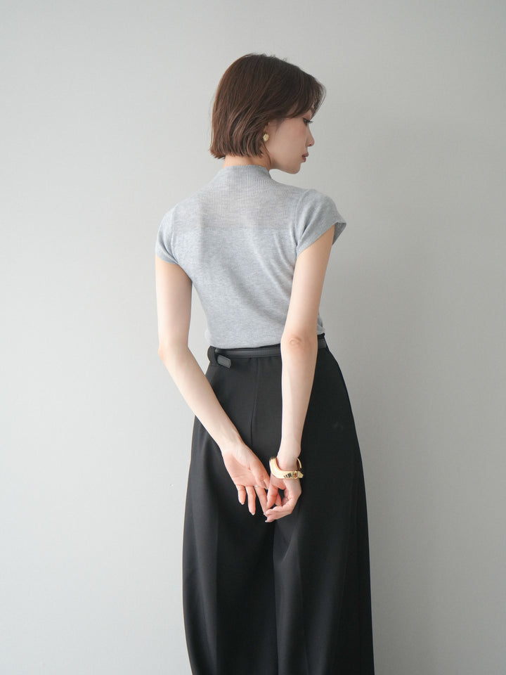 [SET]ビジューシアーフレンチニット+選べるアクセセット(2set)