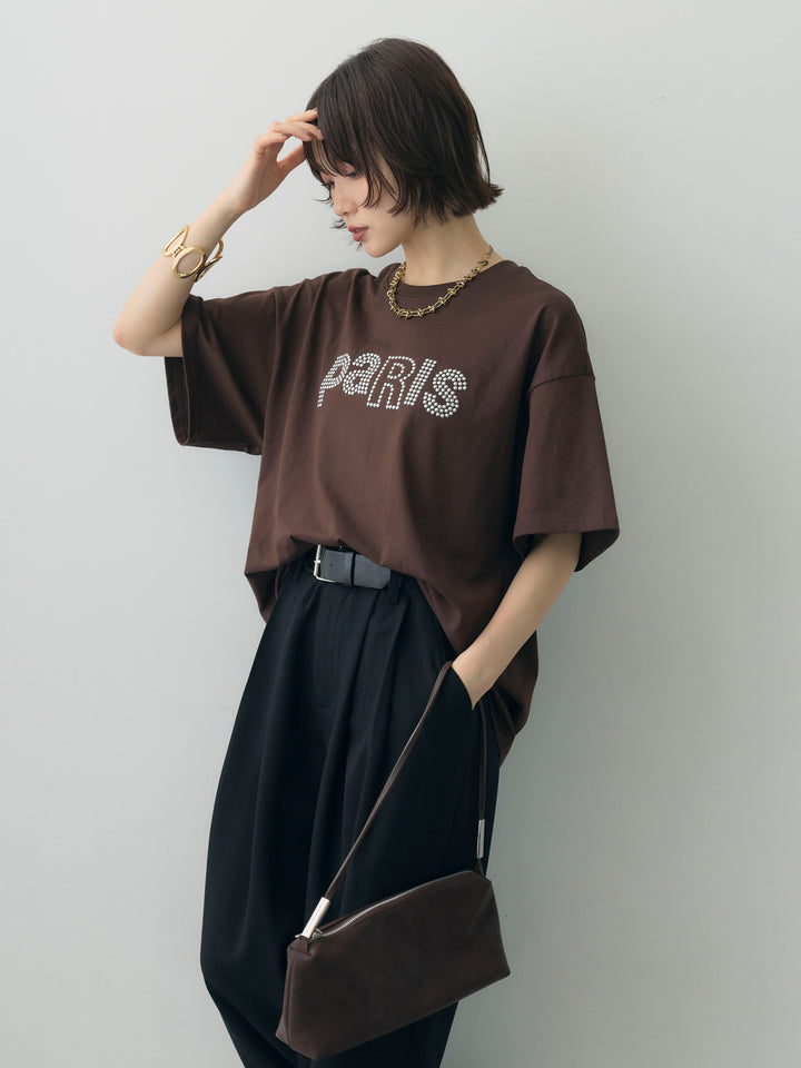 [予約]スタッズロゴTEE/brown