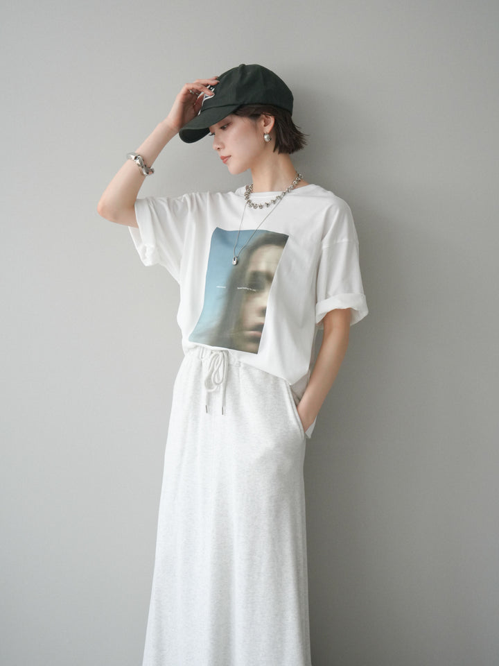 [予約]ブラーアートフォトTシャツ/off2