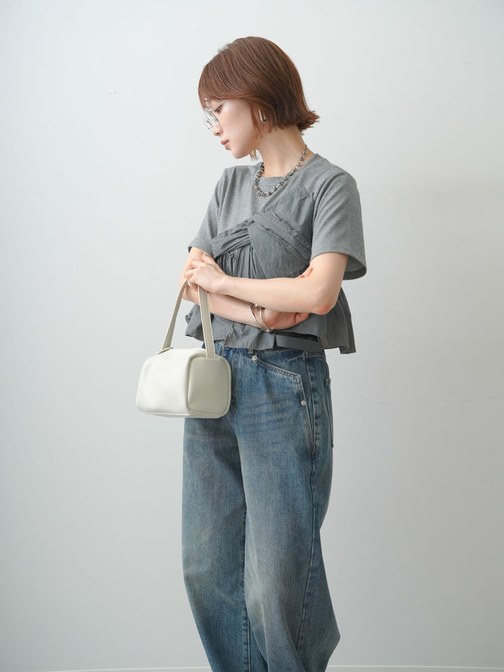 [予約]ナイロンドッキングツイストTEE /gray