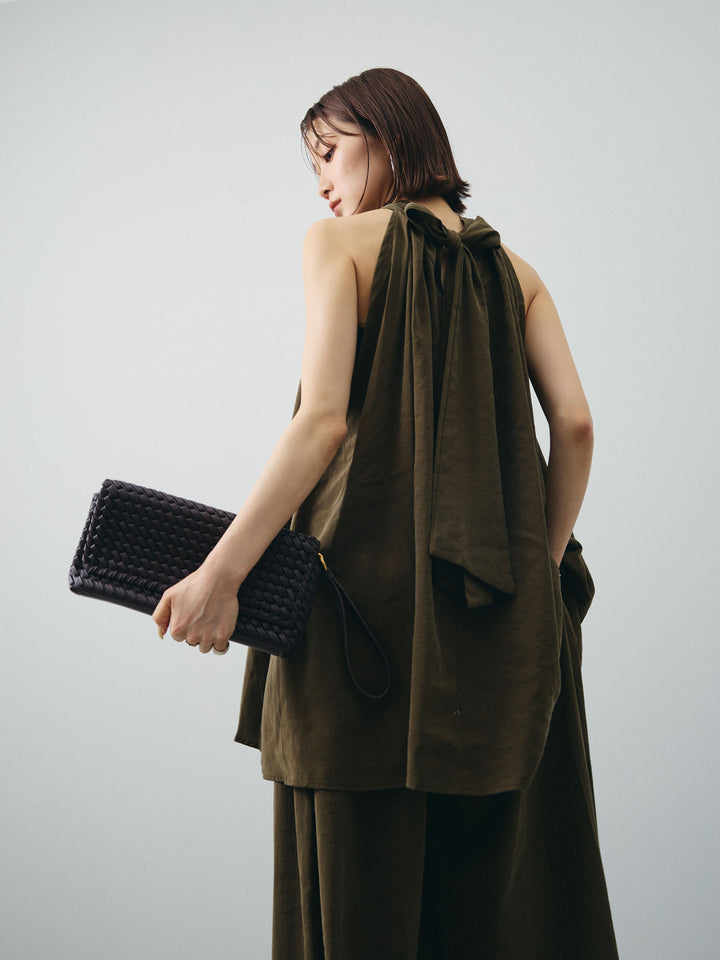 [SET] 桃色拉絨吊帶衫＆寬褲 SET UP（2 套）