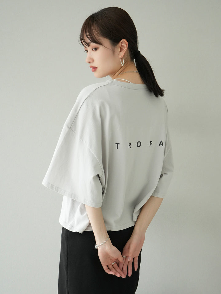 [Pre-order] Back logo print oversized T-shirt/Gray