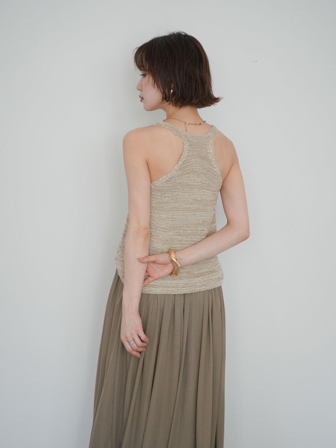 [予約]メランジニットアメスリトップス/beige