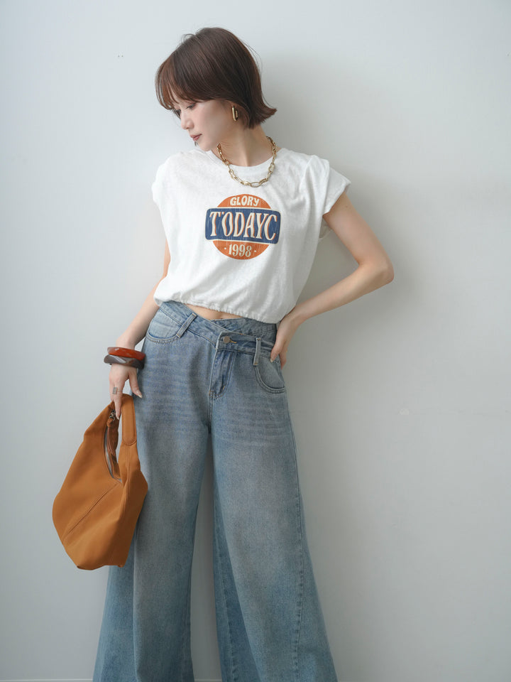 [予約]ヴィンテージロゴドロストTEE/white