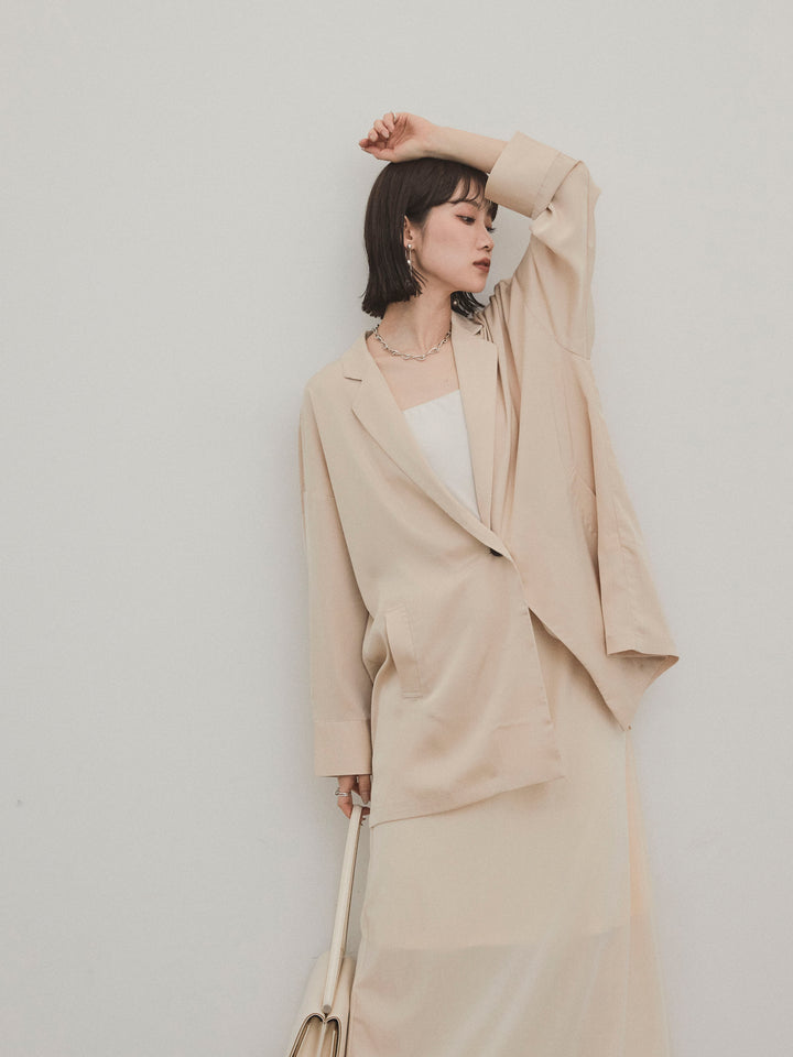 [予約]マットサテンジャケット/シャンパンベージュ