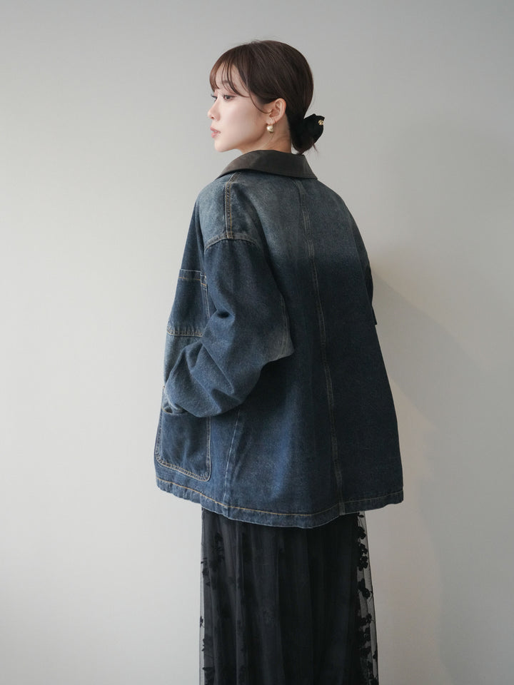 [SET]裏地ファーデニムフライトジャケット+選べるアクセセット(2set)