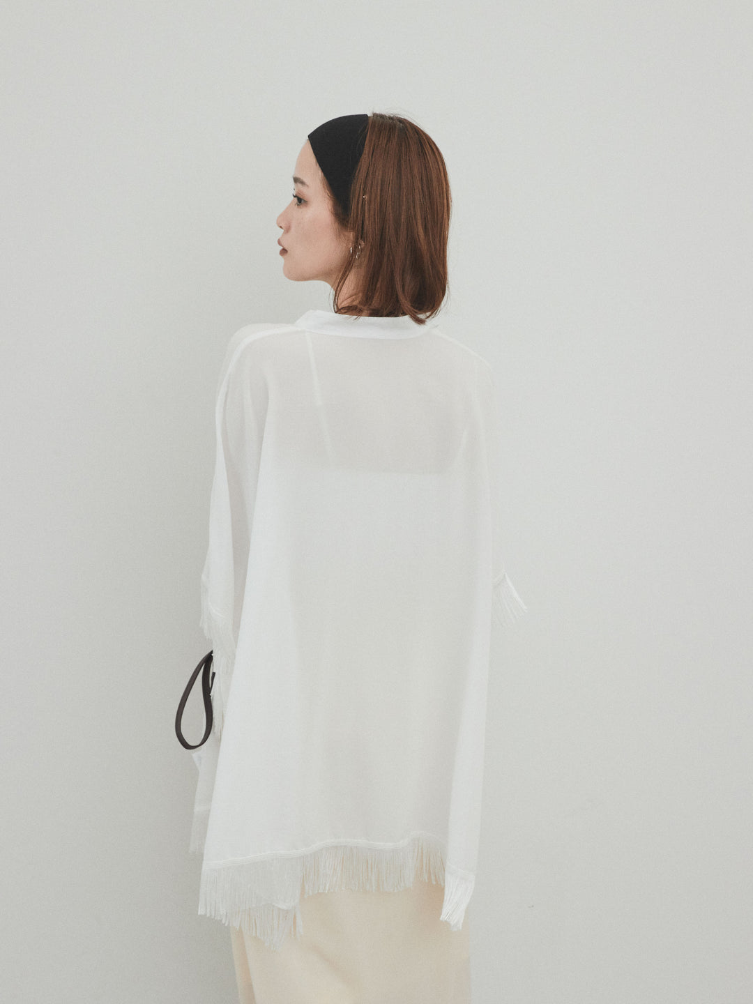 [SET] 方形流蘇斗篷襯衫 + 方形流蘇斗篷襯衫（2 件套）