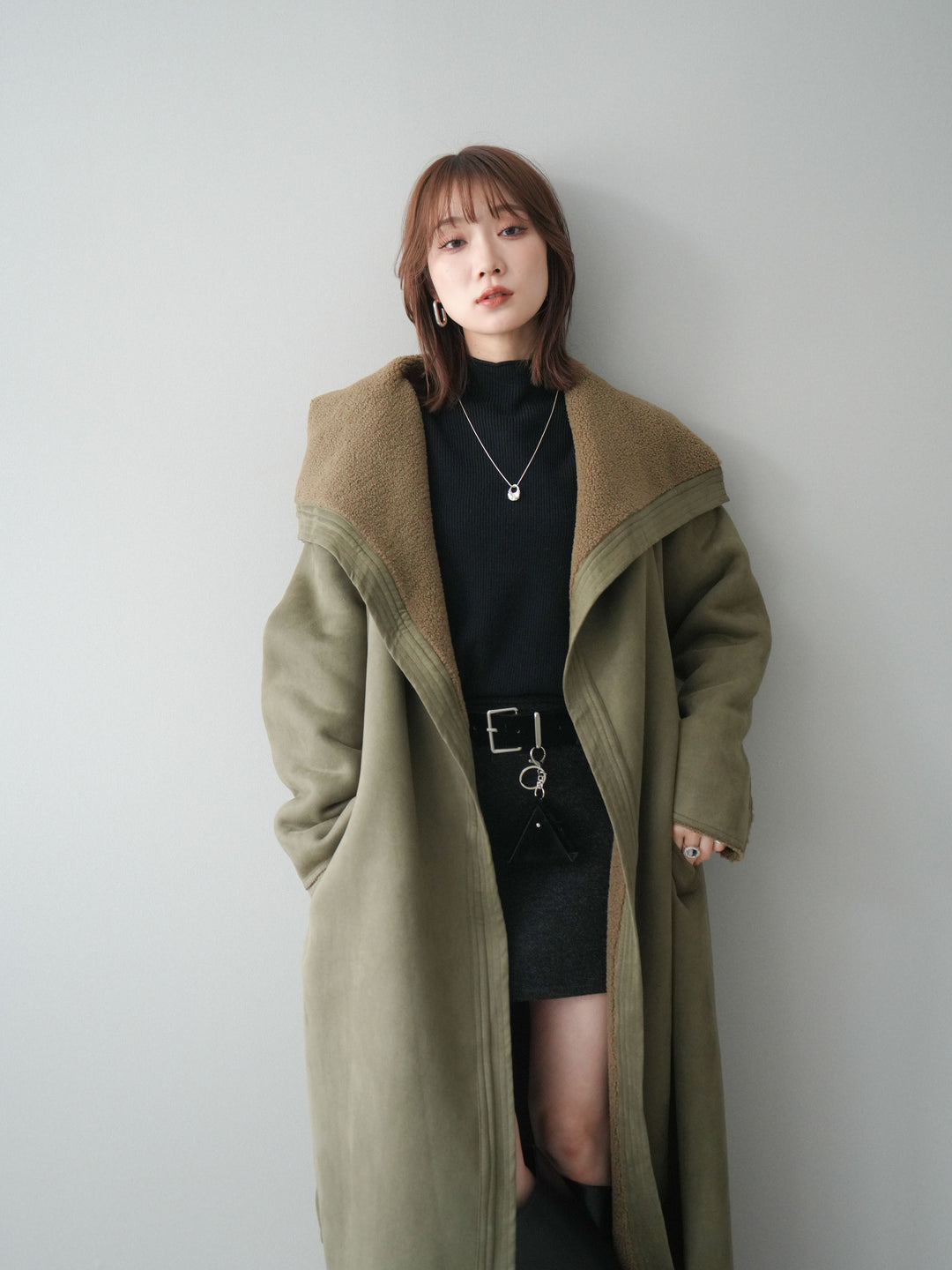 [予約]BIGカラームートンコート/khaki