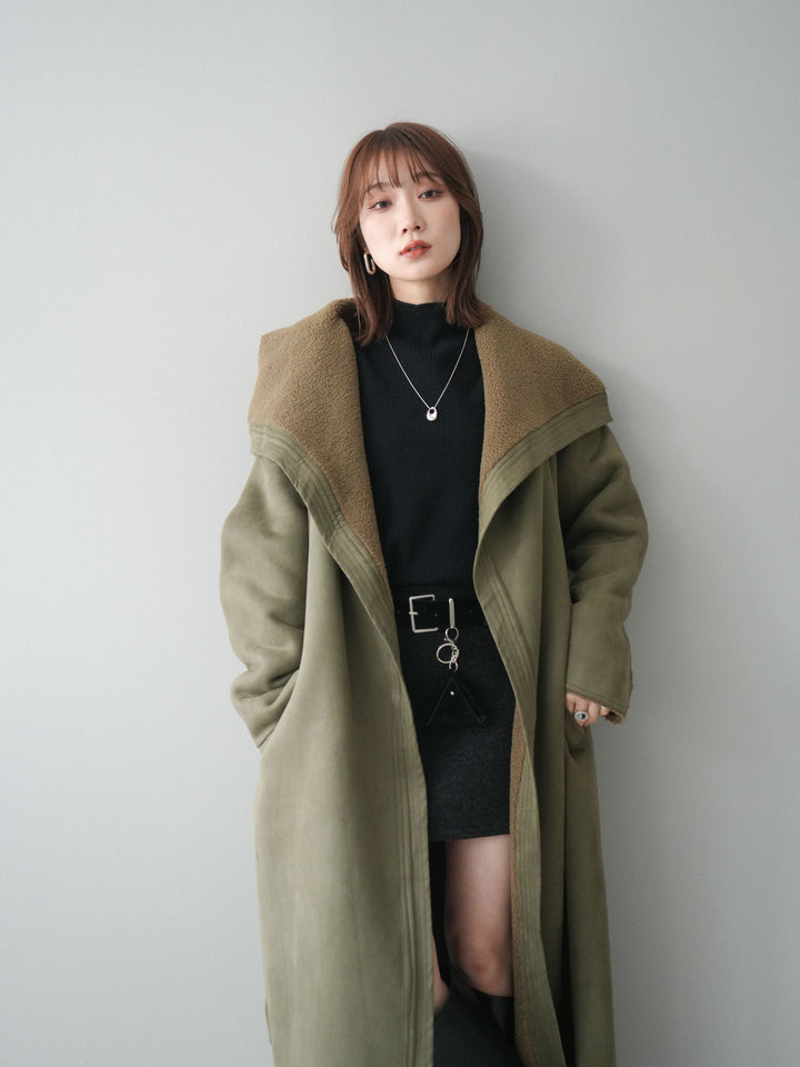 [予約]BIGカラームートンコート/khaki