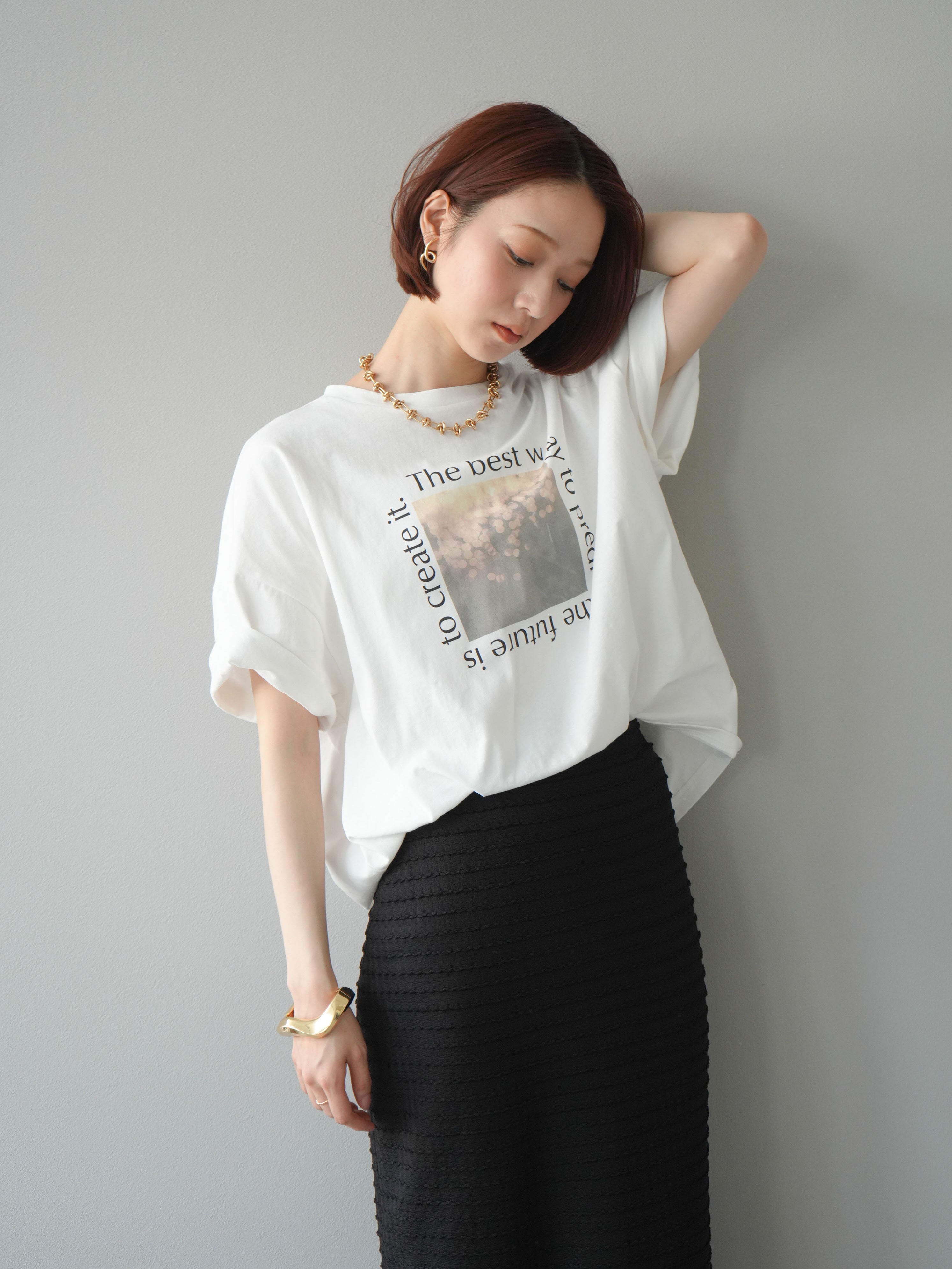 ウェーブジャガードブラウス　 ウェーブジャガードペンシルタイトスカート ウェーブジャガードブラウス ウェーブジャガードペンシルタイト