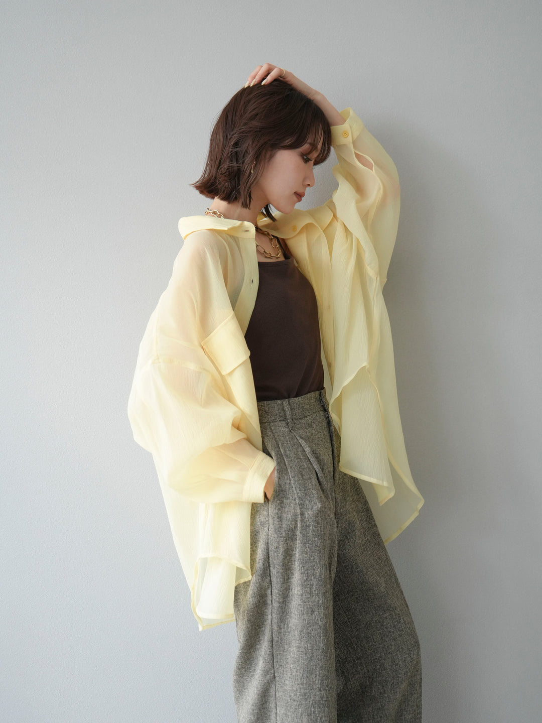 [SET]BIGポケットオーバーシアーシャツ+BIGポケットオーバーシアーシャツ(2set)