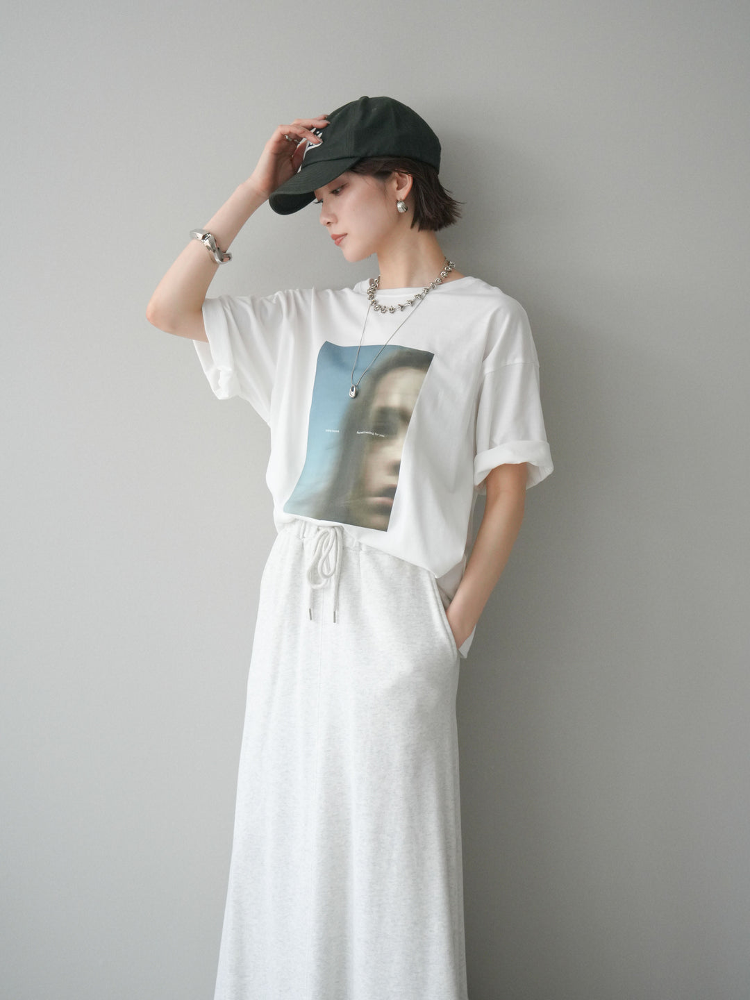 [SET]ブラーアートフォトTシャツ+選べるアクセセット(2set)