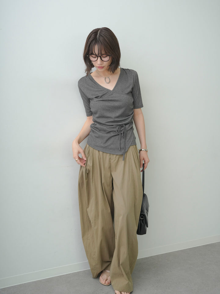[SET]シアードレープカシュクールプルトップス+シアードレープカシュクールプルトップス(2set)