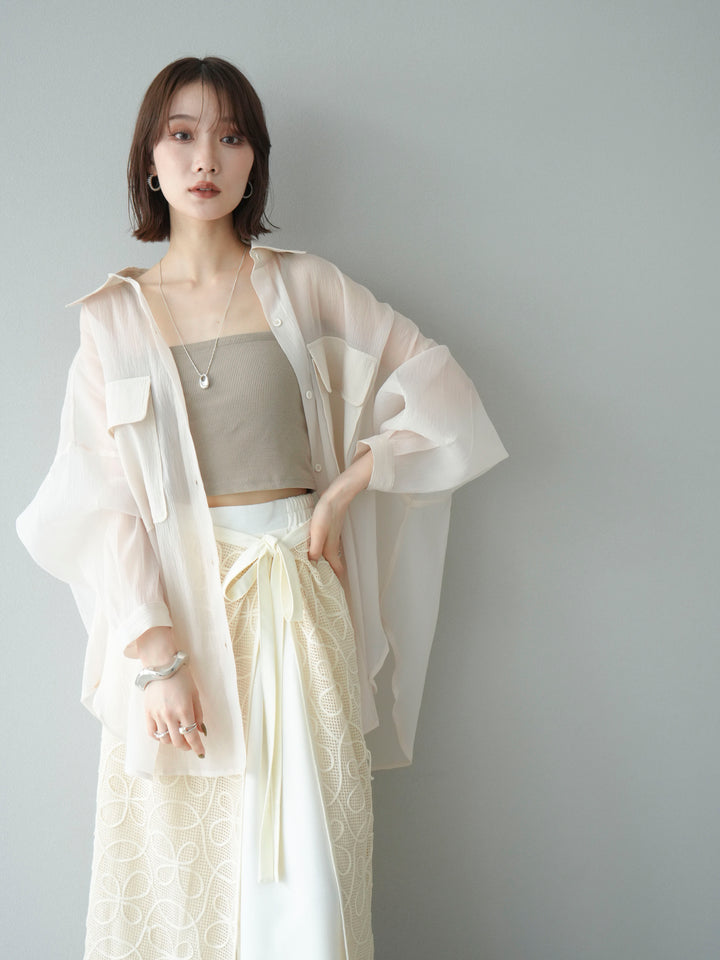 [予約]BIGポケットオーバーシアーシャツ/ホワイト