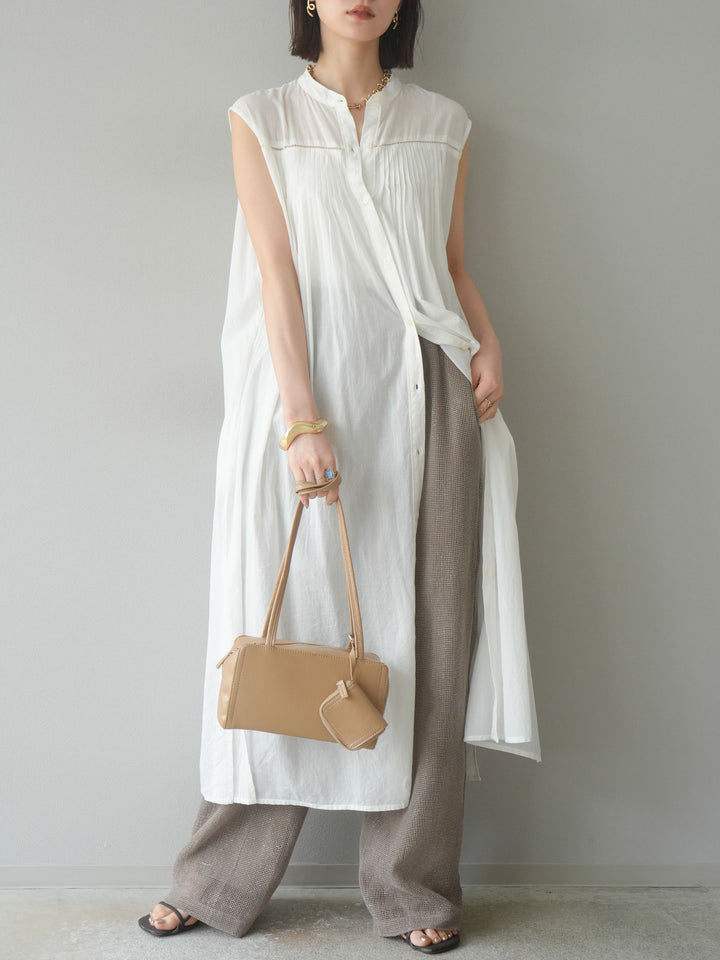 [予約]インド製コットンボイルワンピース/オフ