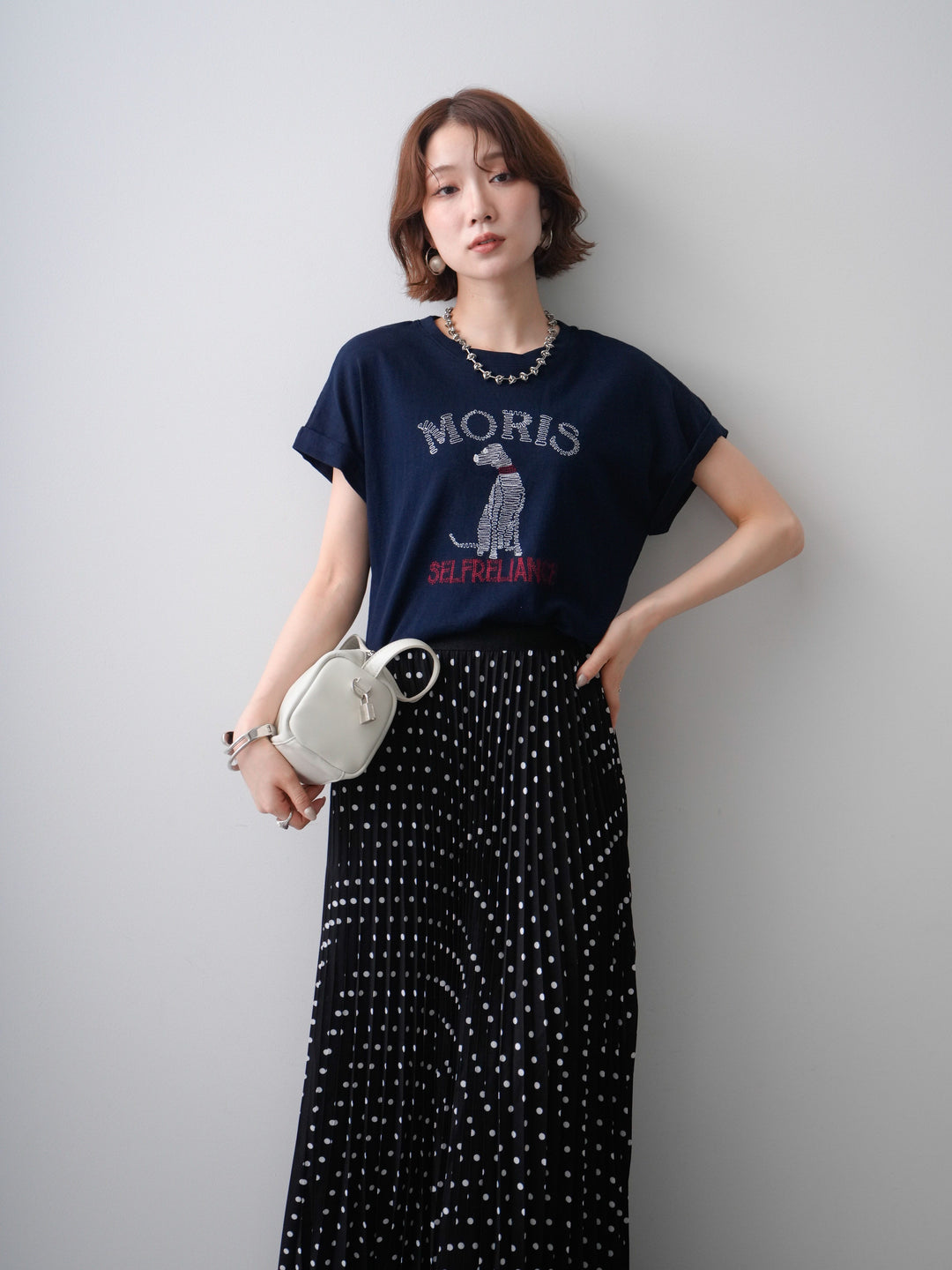 [SET]ドッグエンブロイダリーTEE+選べるアクセセット(2set)