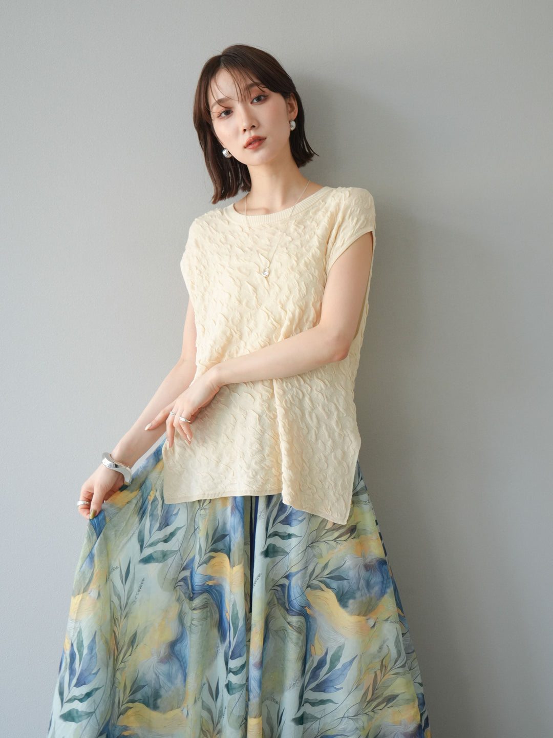 【預購】Pokopoko 無袖針織套頭衫/象牙白