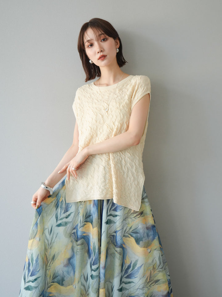 【預購】Pokopoko 無袖針織套頭衫/象牙白