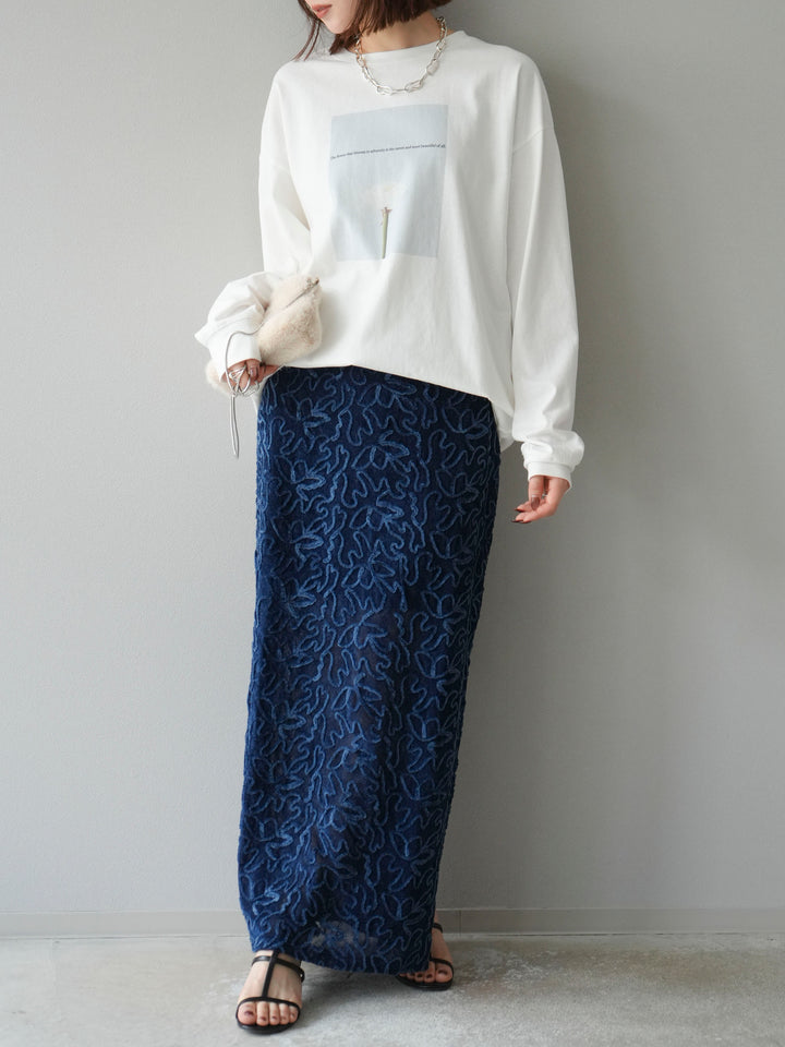 [予約]フラワーフォトプリントBIGロンT /オフ2