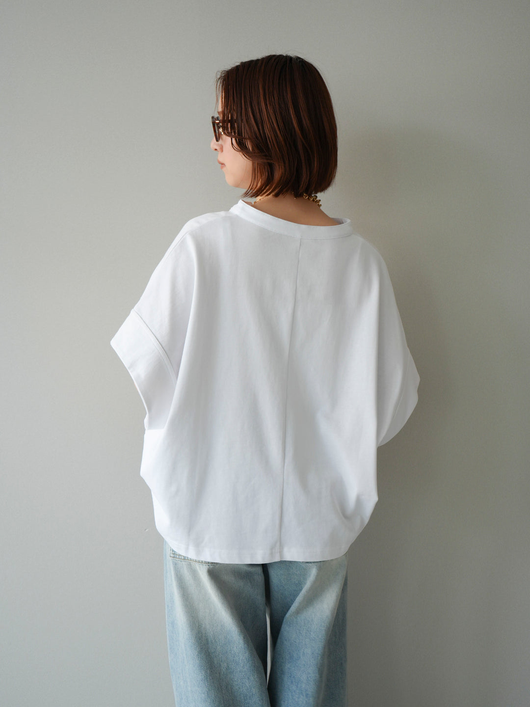 [SET]スキッパーワイド半袖トップス+選べるアクセセット(2set)