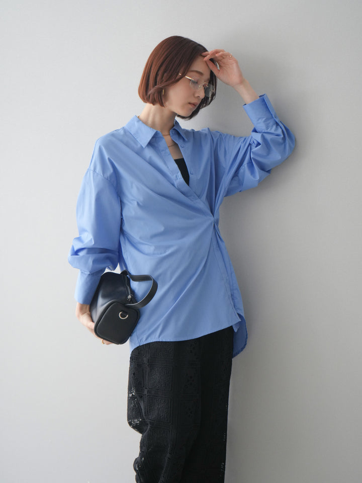 [予約]2wayベージックルーズシャツ/blue