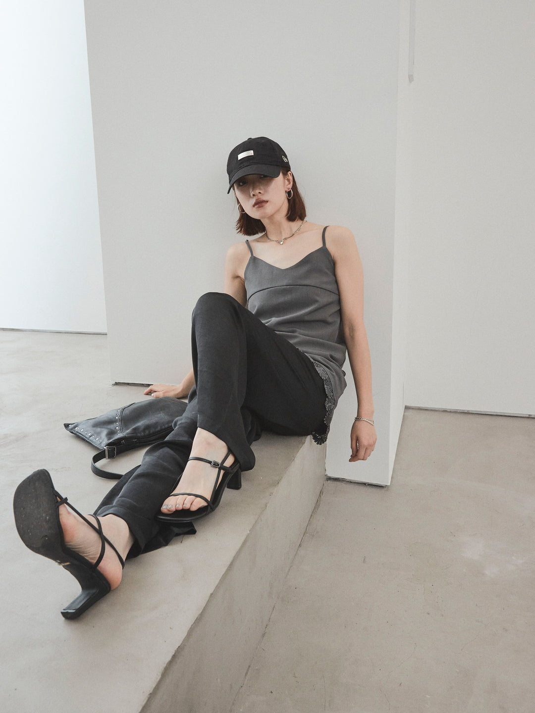 [SET]裾レース切替キャミミニワンピース+裾レース切替キャミミニワンピース(2set)