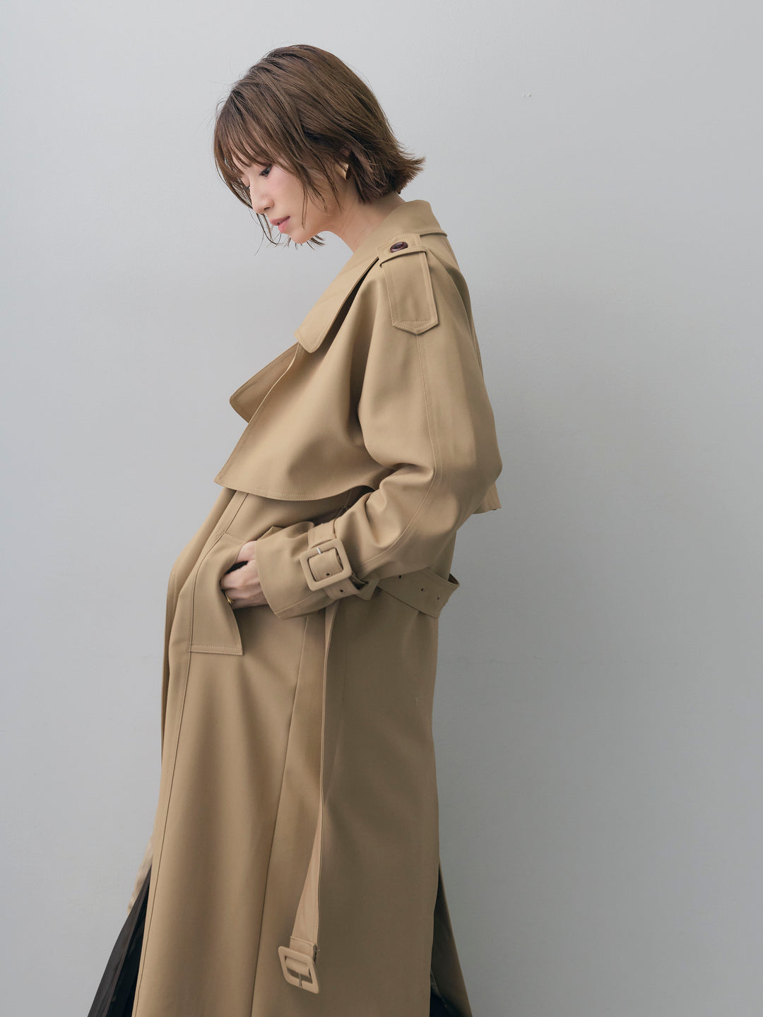[SET]ロングトレンチコート+ロングトレンチコート(2set)