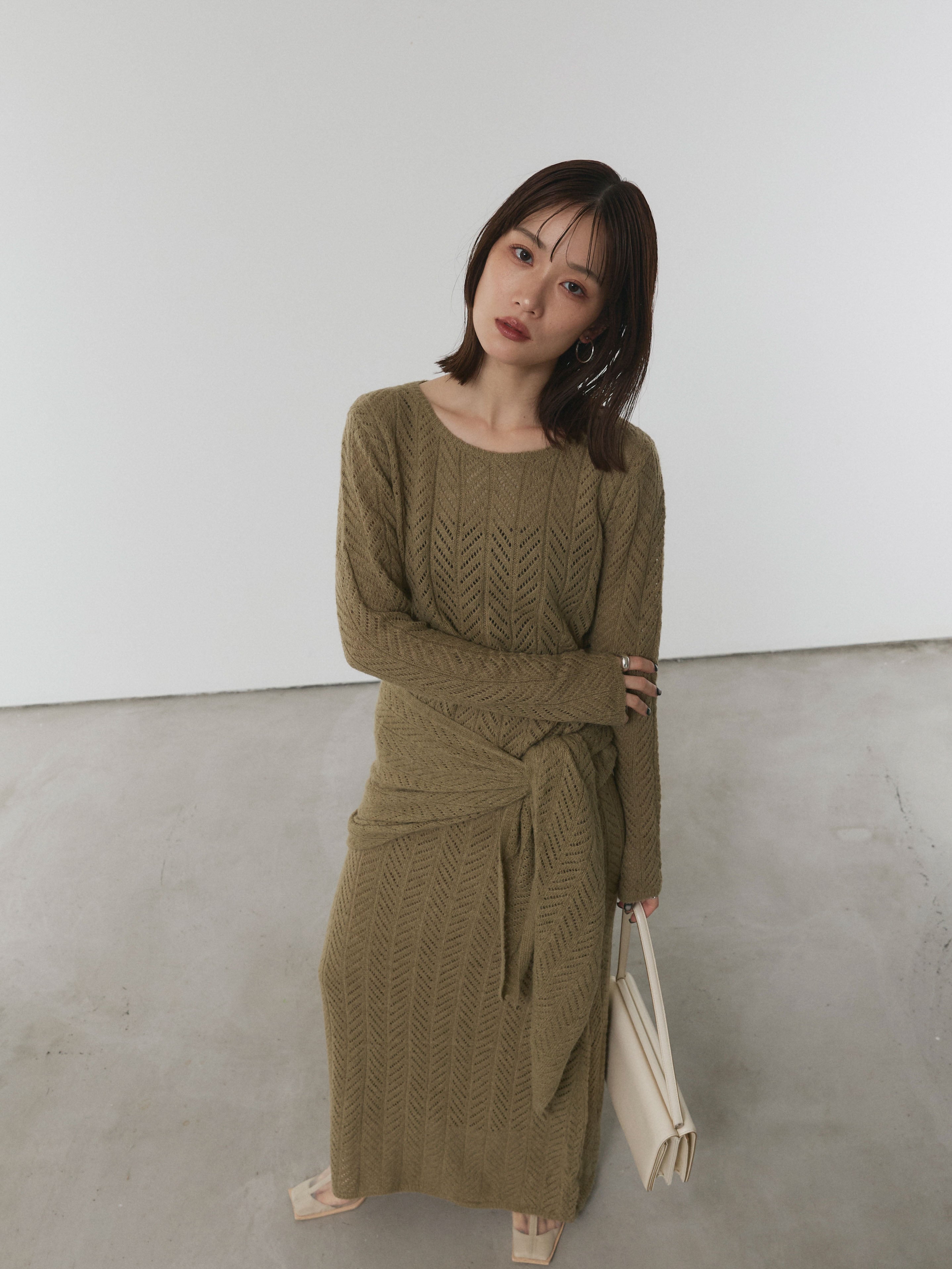 toteme ニットスカート　S ブラウン toteme ニットスカート S ブラウン