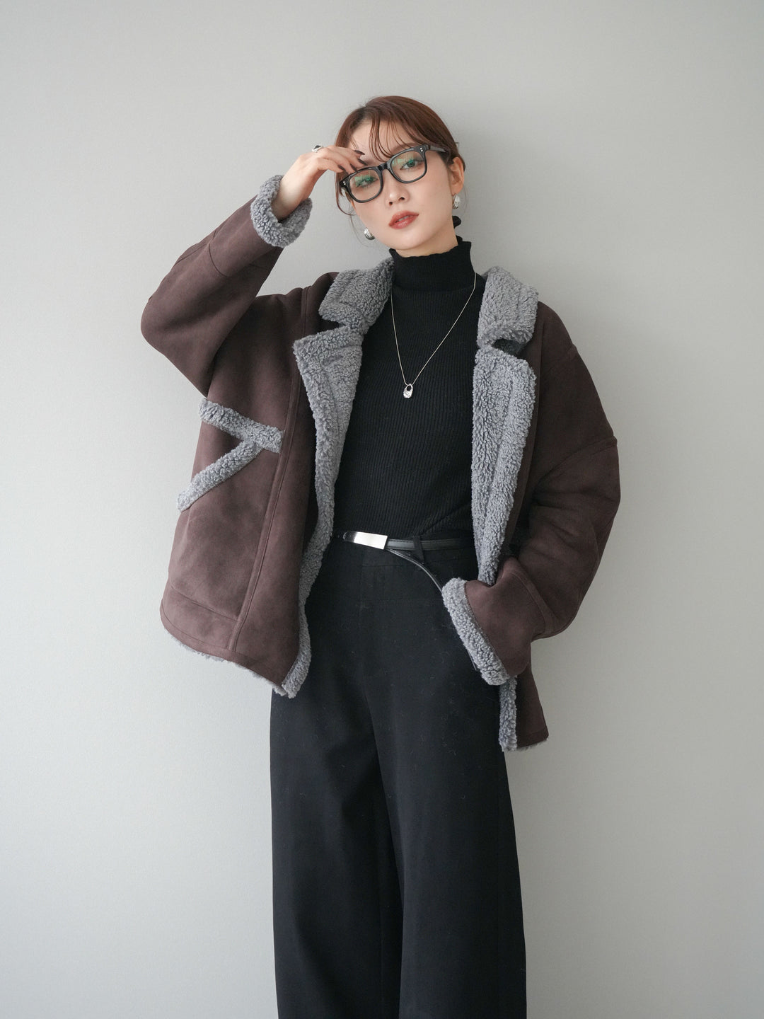 [予約]ムートンボアジャケット/brown