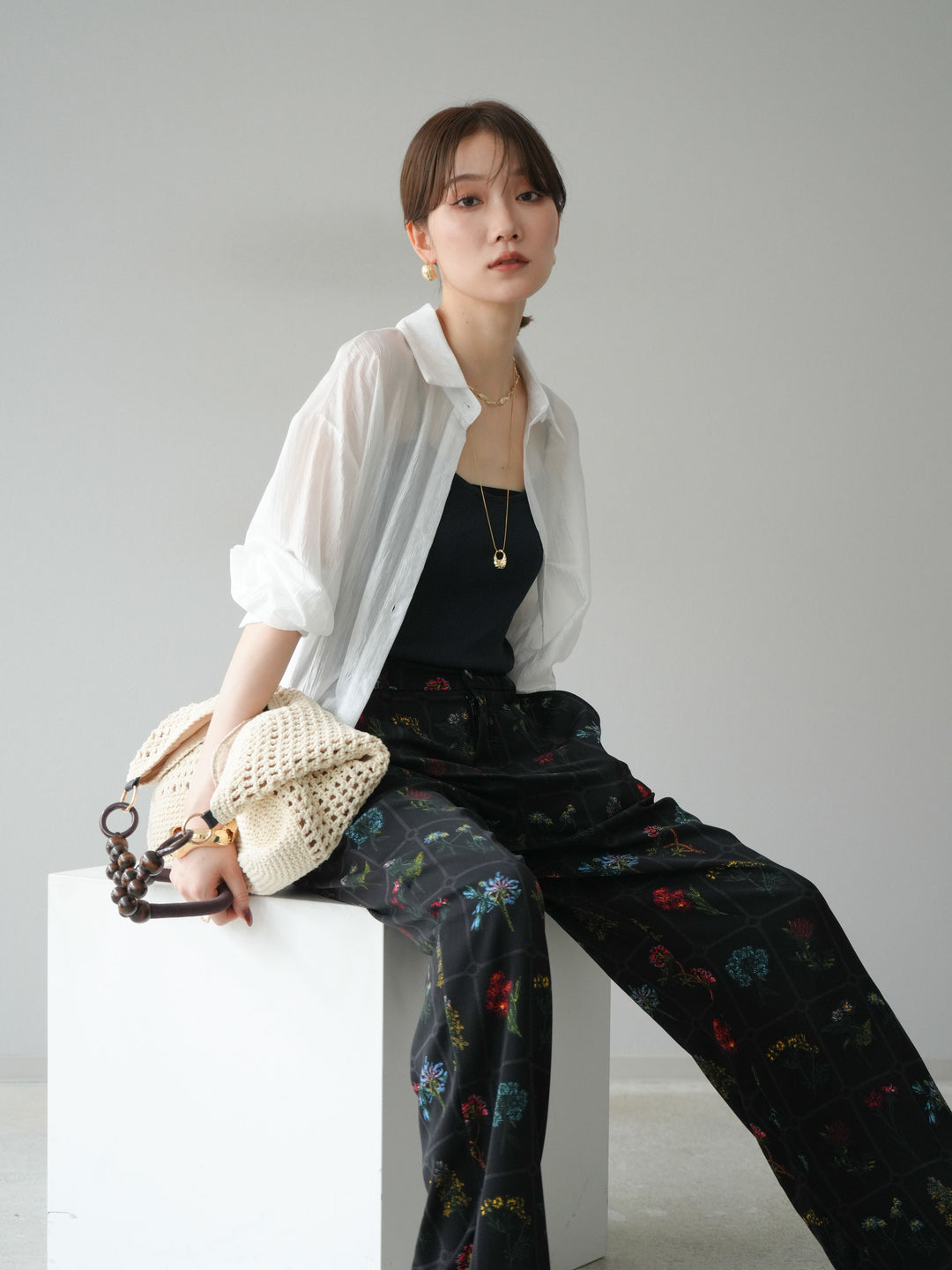 [予約]ワッシャーシャイニーシャツ/ホワイト