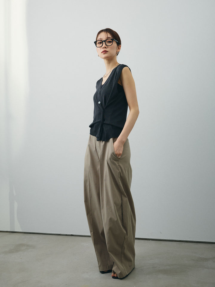 [予約]コクーンワイドチノパンツ/グレージュ