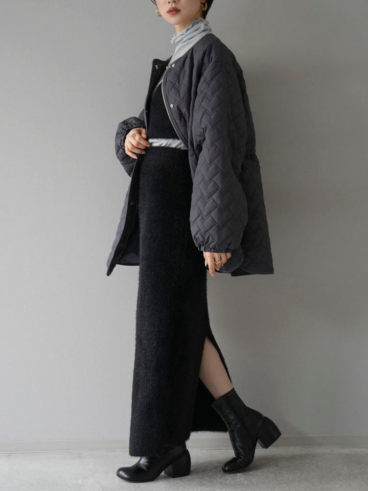 【預訂】幾何絎縫Drost設計夾克/炭灰色