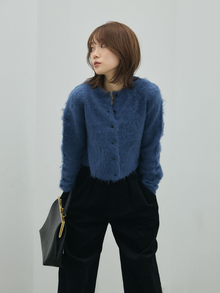 【Allure】[SET]モヘアタッチクロップドニットプルオーバー+モヘアタッチクロップドニットプルオーバー(2set)