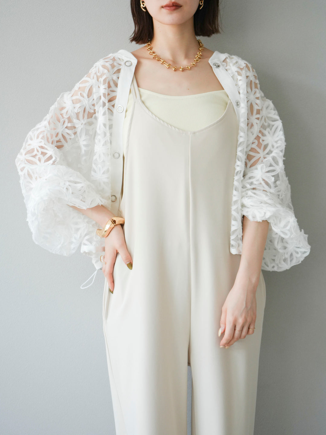 [套裝] 蕾絲透明上衣 + 選配配件套裝（2 套）