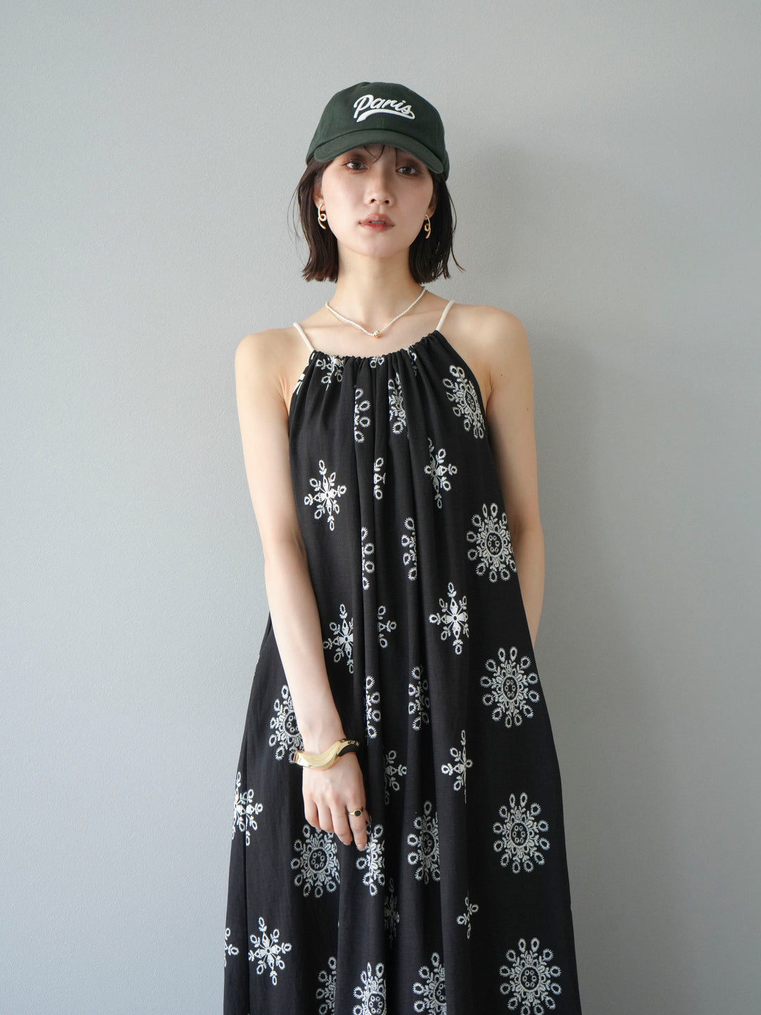 【預購】民族風吊帶洋裝/黑色