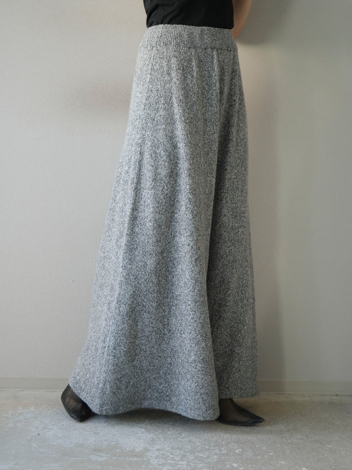 [予約]ミックスヤーンニットスカート/グレー