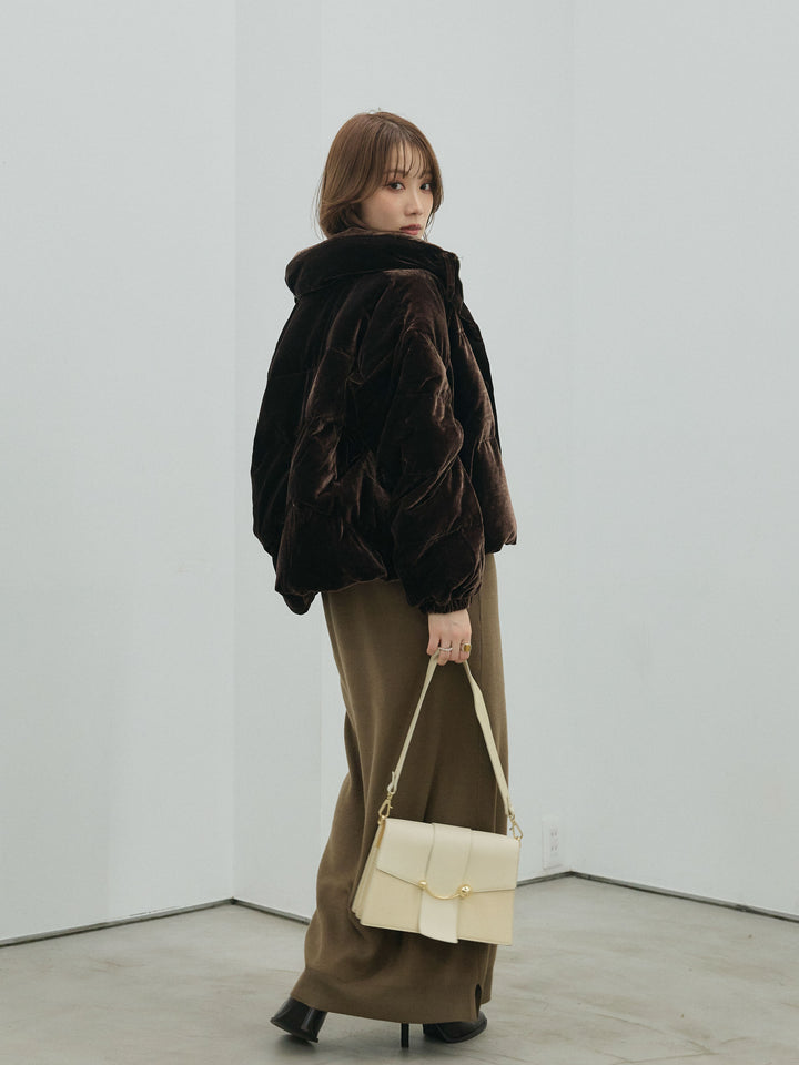 [予約]ヘンリーネックレイヤードニットワンピース/khaki