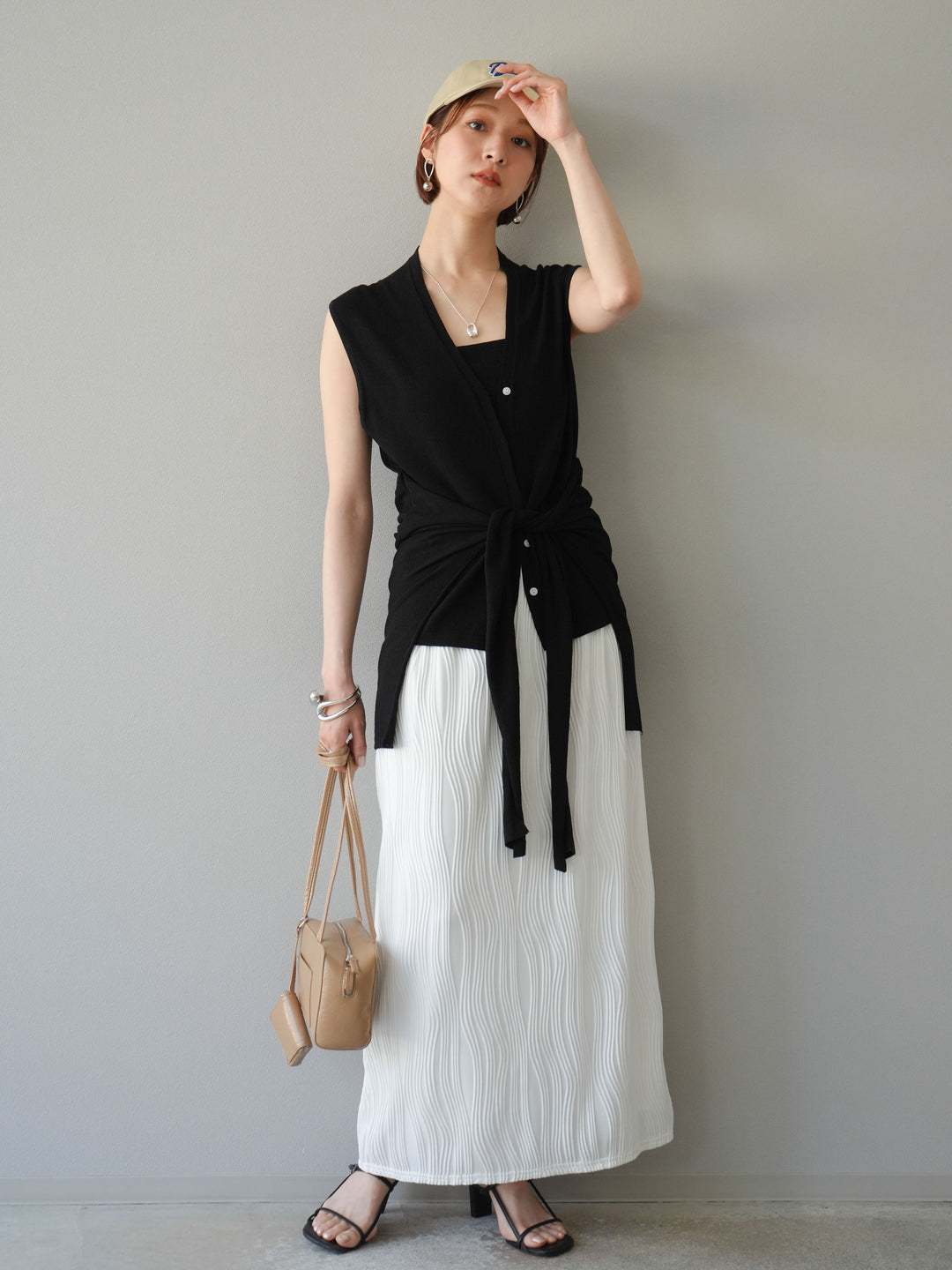 [予約]ウェーブパイピングタイトスカート/オフ