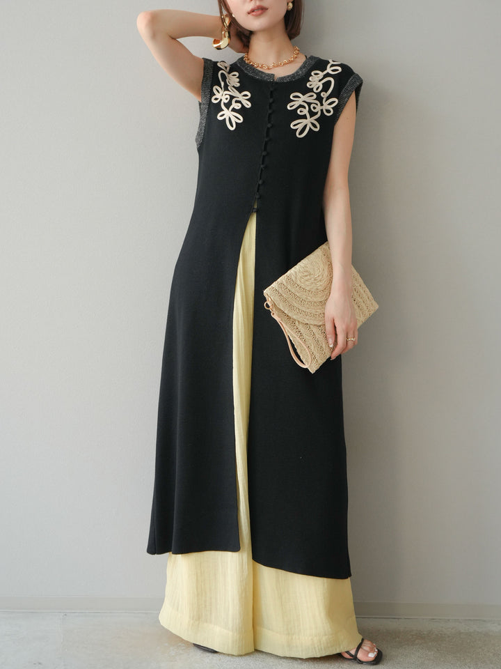 [予約]シアータックワイドパンツ/イエロー