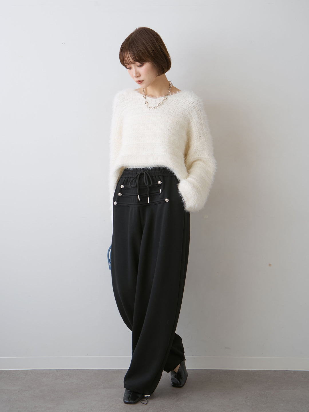 [予約]ナポレオンドロストスウェットパンツ/black