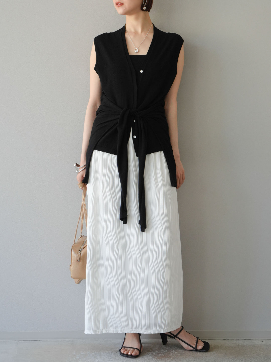 [予約]ウェーブパイピングタイトスカート/オフ