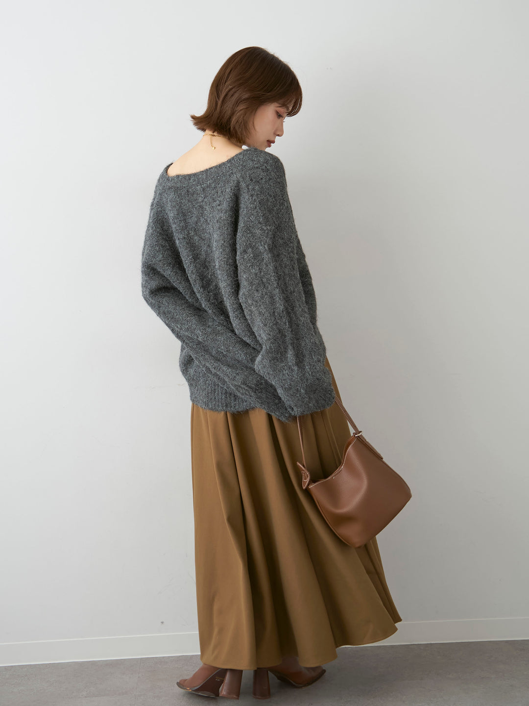 [予約]ドラマティックフレアスカート/beige