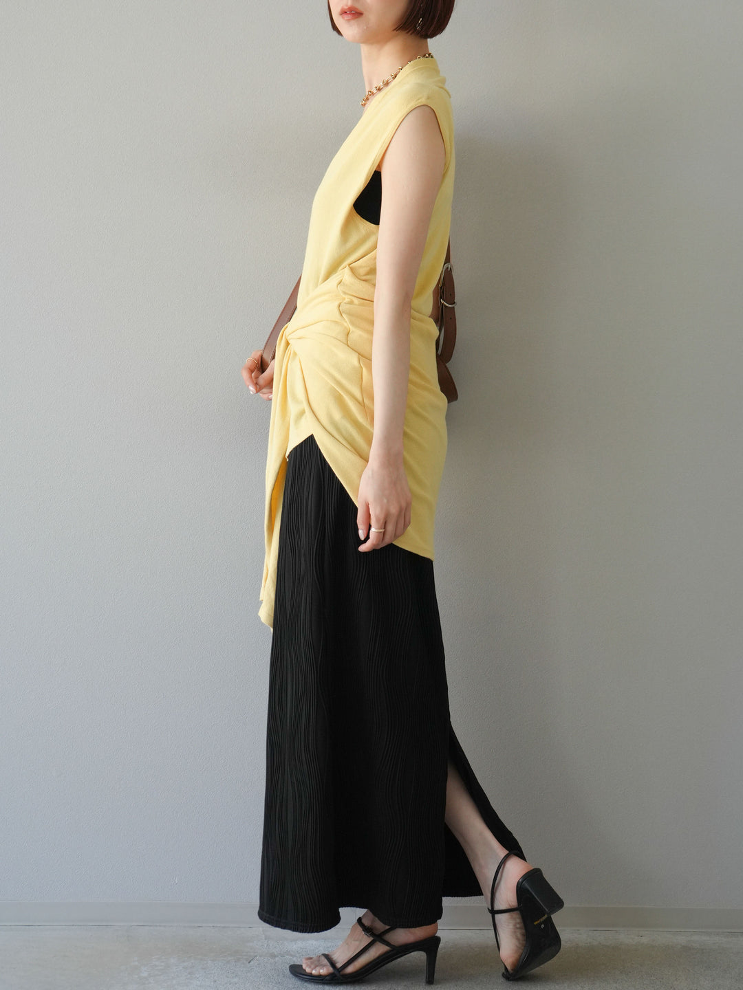 [SET]ウェーブパイピングタイトスカート+ウェーブパイピングタイトスカート(2set)