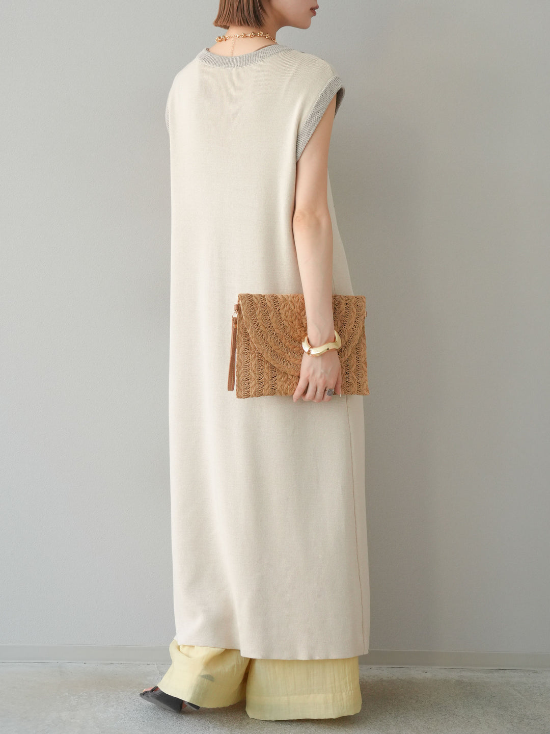 [予約]シアータックワイドパンツ/イエロー