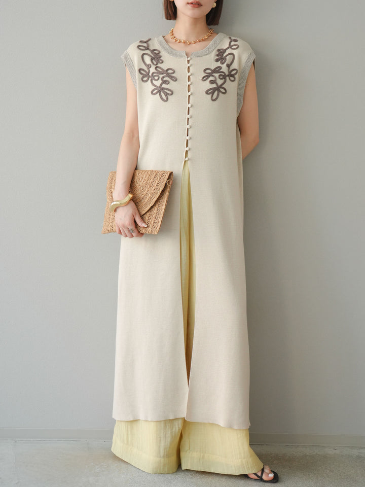 [予約]シアータックワイドパンツ/イエロー