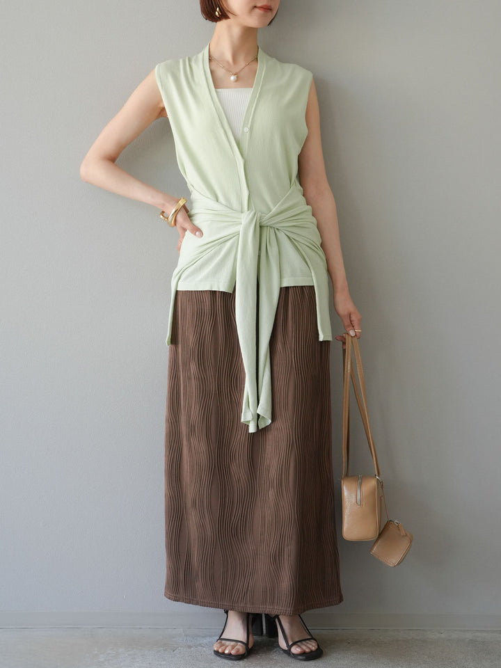 [SET]ウェーブパイピングタイトスカート+ウェーブパイピングタイトスカート(2set)