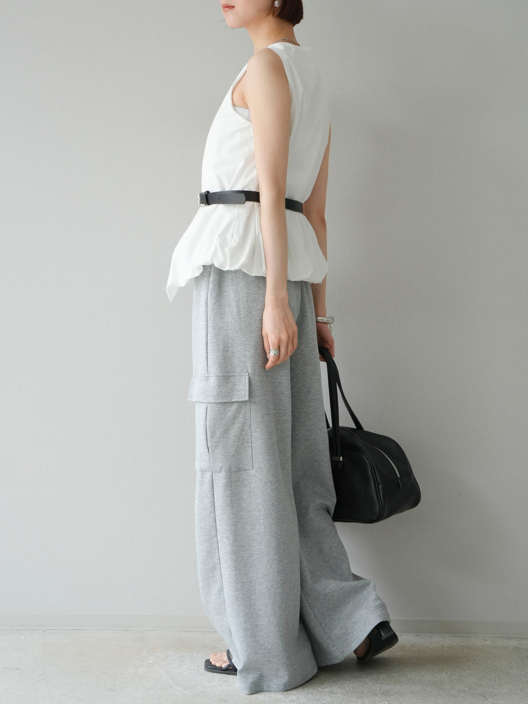 [SET]ウエストラインサイドポケットスウェットパンツ+ウエストラインサイドポケットスウェットパンツ(2set)