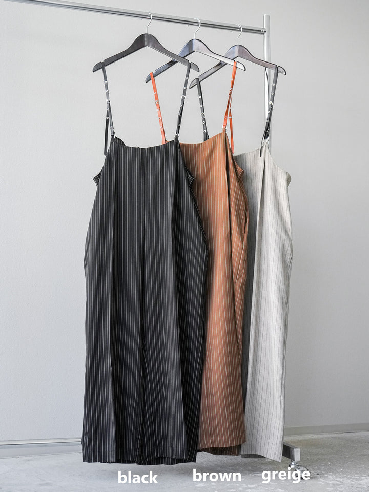 【着回しセット】[SET]ヘリンボーンストライプジレ+シアー切替ベロアトップス+ヘリンボーンストライプサロペット(3set)