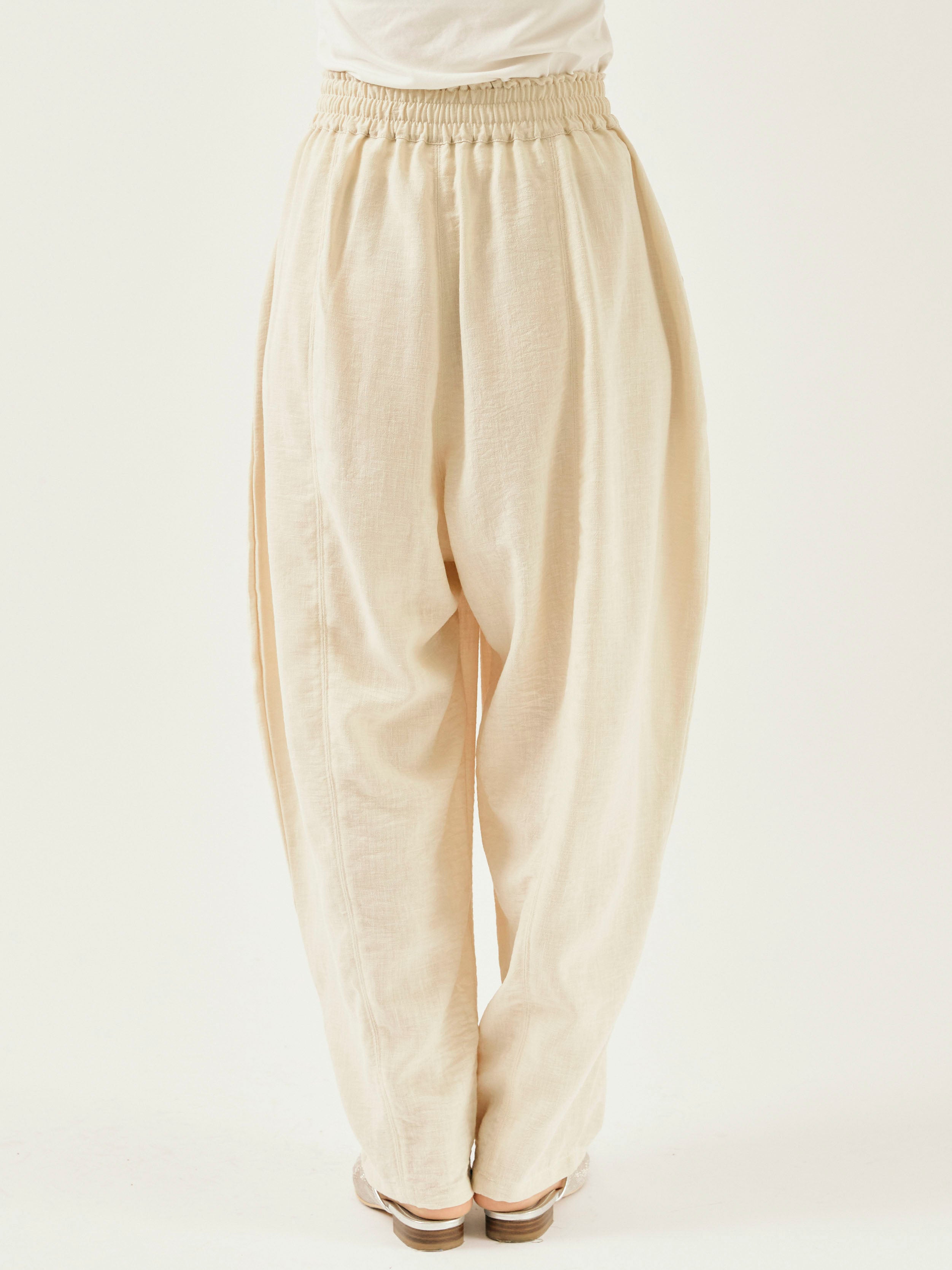 予約]リネンライクベイカーバルーンパンツ/アイボリー – Lumier