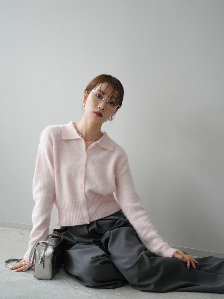 [SET]モヘア衿付きボタンプルオーバー+モヘア衿付きボタンプルオーバー(2set)